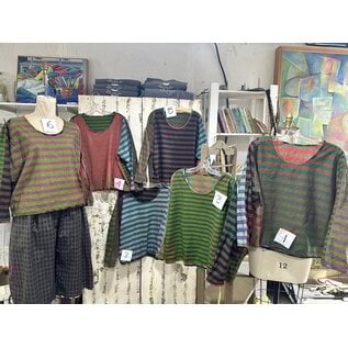 KAMALA DESIGNS KAMALA TOP - STRIPE MEDLEY