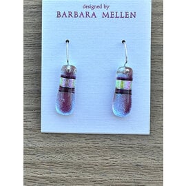 BARBARA MELLEN Handcrafted Dichroic Glass Earrings  #100