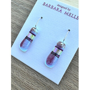 BARBARA MELLEN Handcrafted Dichroic Glass Earrings  #100