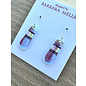 BARBARA MELLEN Handcrafted Dichroic Glass Earrings  #100