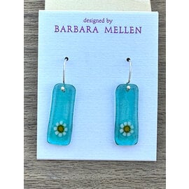 BARBARA MELLEN Handcrafted Dichroic Glass Earrings  #103