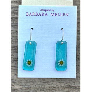 BARBARA MELLEN Handcrafted Dichroic Glass Earrings  #103
