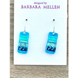 BARBARA MELLEN Handcrafted Dichroic Glass Earrings  #104