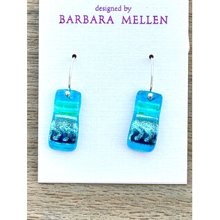 BARBARA MELLEN Handcrafted Dichroic Glass Earrings  #104