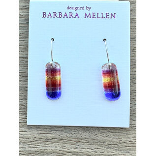 BARBARA MELLEN Handcrafted Dichroic Glass Earrings  #105