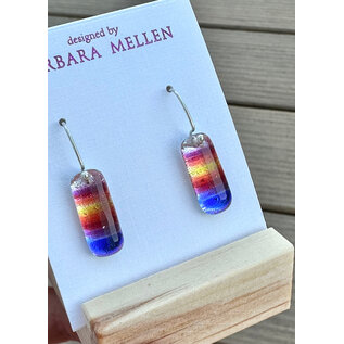 BARBARA MELLEN Handcrafted Dichroic Glass Earrings  #105