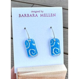BARBARA MELLEN Handcrafted Dichroic Glass Earrings  #106