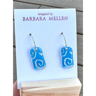 BARBARA MELLEN Handcrafted Dichroic Glass Earrings  #106