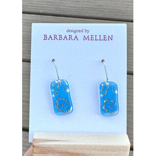 BARBARA MELLEN Handcrafted Dichroic Glass Earrings  #106