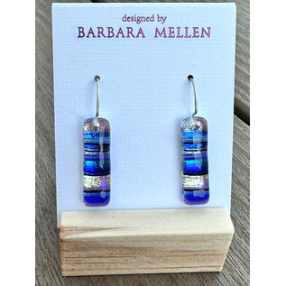 BARBARA MELLEN Handcrafted Dichroic Glass Earrings  #107