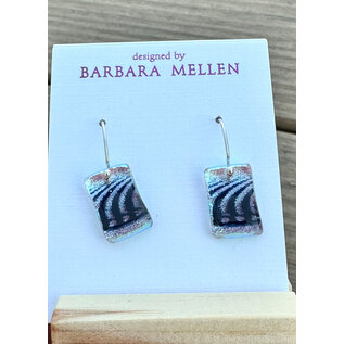 BARBARA MELLEN Handcrafted Dichroic Glass Earrings  #108