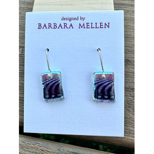 BARBARA MELLEN Handcrafted Dichroic Glass Earrings  #108