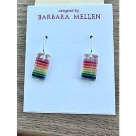 BARBARA MELLEN Handcrafted Dichroic Glass Earrings  #109