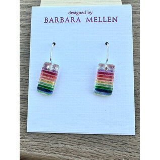 BARBARA MELLEN Handcrafted Dichroic Glass Earrings  #109