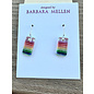 BARBARA MELLEN Handcrafted Dichroic Glass Earrings  #109