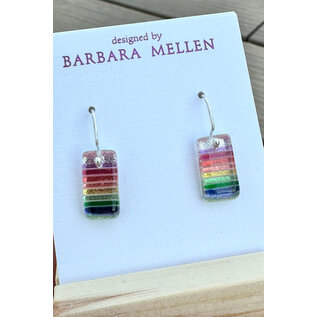 BARBARA MELLEN Handcrafted Dichroic Glass Earrings  #109
