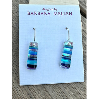 BARBARA MELLEN Handcrafted Dichroic Glass Earrings  #110