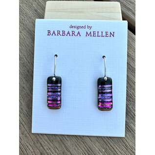 BARBARA MELLEN Handcrafted Dichroic Glass Earrings  #111