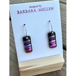 BARBARA MELLEN Handcrafted Dichroic Glass Earrings  #111