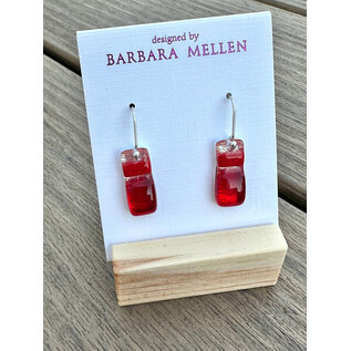 BARBARA MELLEN Handcrafted Dichroic Glass Earrings  #112