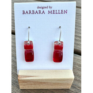 BARBARA MELLEN Handcrafted Dichroic Glass Earrings  #112