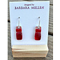 BARBARA MELLEN Handcrafted Dichroic Glass Earrings  #112