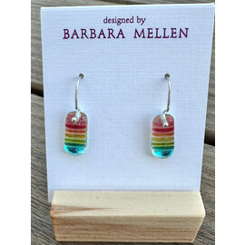 BARBARA MELLEN Handcrafted Dichroic Glass Earrings  #113