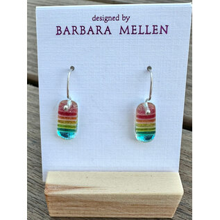 BARBARA MELLEN Handcrafted Dichroic Glass Earrings  #113