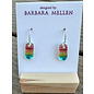BARBARA MELLEN Handcrafted Dichroic Glass Earrings  #113