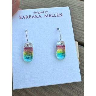 BARBARA MELLEN Handcrafted Dichroic Glass Earrings  #113