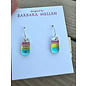 BARBARA MELLEN Handcrafted Dichroic Glass Earrings  #113