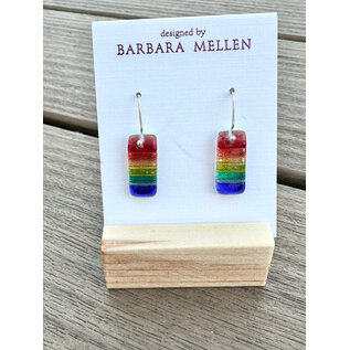 BARBARA MELLEN Handcrafted Dichroic Glass Earrings  #114
