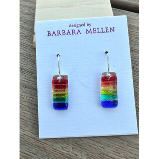BARBARA MELLEN Handcrafted Dichroic Glass Earrings  #114