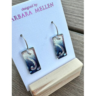BARBARA MELLEN Handcrafted Dichroic Glass Earrings  #116