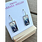 BARBARA MELLEN Handcrafted Dichroic Glass Earrings  #116