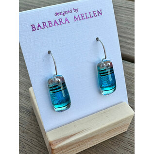 BARBARA MELLEN Handcrafted Dichroic Glass Earrings  #117