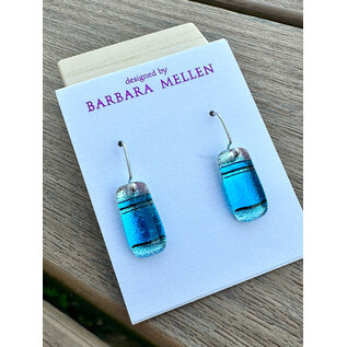 BARBARA MELLEN Handcrafted Dichroic Glass Earrings  #117