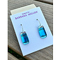 BARBARA MELLEN Handcrafted Dichroic Glass Earrings  #117