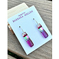 BARBARA MELLEN Handcrafted Dichroic Glass Earrings  #118