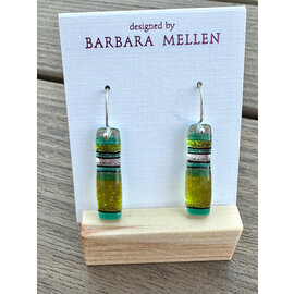 BARBARA MELLEN Handcrafted Dichroic Glass Earrings  #122