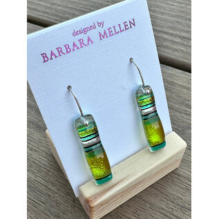 BARBARA MELLEN Handcrafted Dichroic Glass Earrings  #122