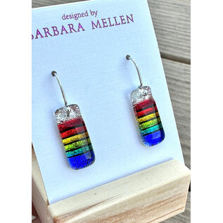 BARBARA MELLEN Handcrafted Dichroic Glass Earrings  #123
