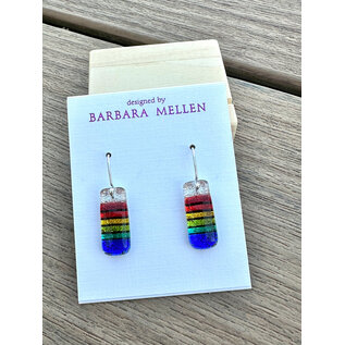 BARBARA MELLEN Handcrafted Dichroic Glass Earrings  #123