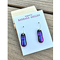 BARBARA MELLEN Handcrafted Dichroic Glass Earrings  #124
