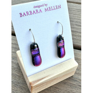 BARBARA MELLEN Handcrafted Dichroic Glass Earrings  #124