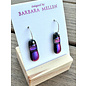 BARBARA MELLEN Handcrafted Dichroic Glass Earrings  #124
