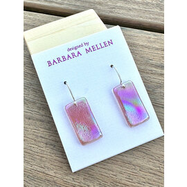 BARBARA MELLEN Handcrafted Dichroic Glass Earrings  #125