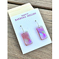BARBARA MELLEN Handcrafted Dichroic Glass Earrings  #125