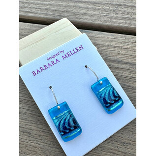 BARBARA MELLEN Handcrafted Dichroic Glass Earrings  #126