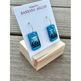 BARBARA MELLEN Handcrafted Dichroic Glass Earrings  #126